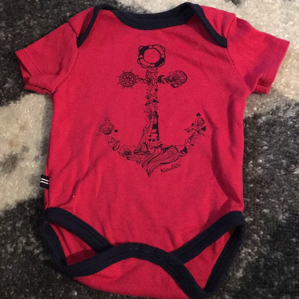 0-3M Red Anchor one piece